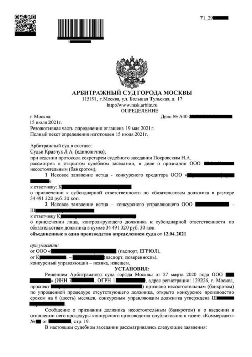 Картинка Директор успешно защищен от субсидиарной ответственности