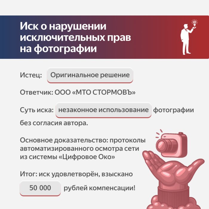 Картинка ООО «МТО «СТОРМОВЪ»: штраф 50 000 ₽ за чужое фото